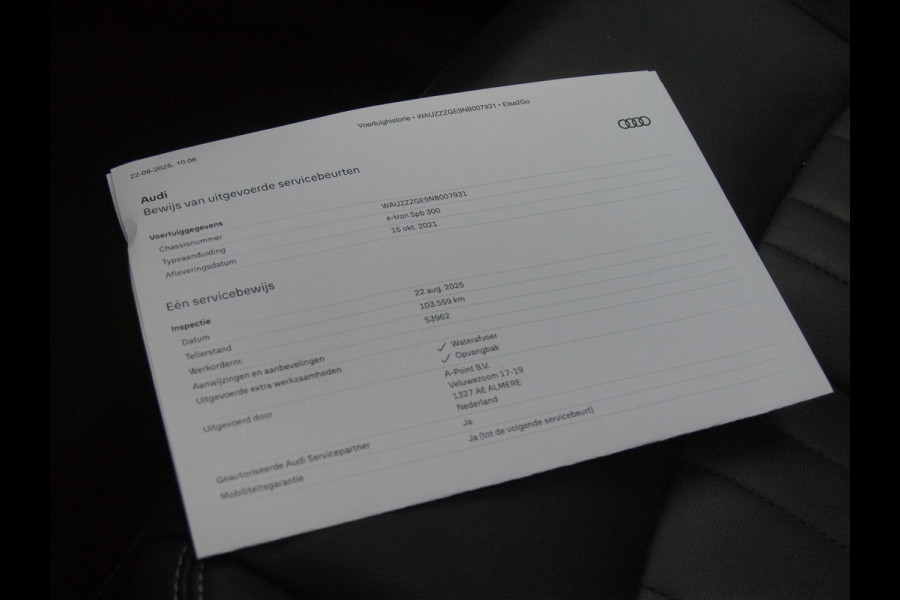 Audi e-tron Sportback 55 quattro Advanced edition Plus 95 kWh | SOH 90% | Panoramadak | Camera | ACC | Apple Carplay | Memory stoelen |