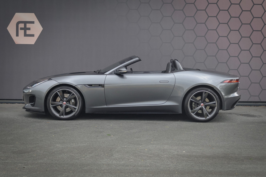 Jaguar F-Type P300 R-Dynamic | 20" CARBON INLEG VELGEN | LED KOPLAMPEN | SPORTUITLAAT | MERIDIDAN AUDIO | COLD CLIMATE PACK INCL. STUURVERWARMING EN VOORRUITVERWARMING INCL WARMTEWEREND GLAS