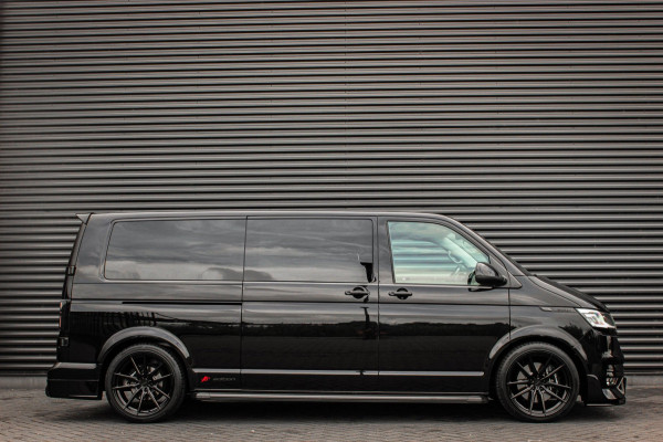 Volkswagen Transporter 2.0 TDI L2H1 150PK BULLI DC DUBBEL CABINE / LEIGHTONVANS BODYKIT / FULL OPTIONS / LEDER / FULL BLACK /APPLE