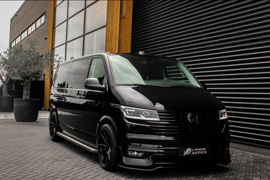 Volkswagen Transporter 2.0 TDI L2H1 150PK BULLI DC DUBBEL CABINE / LEIGHTONVANS BODYKIT / FULL OPTIONS / LEDER / FULL BLACK /APPLE