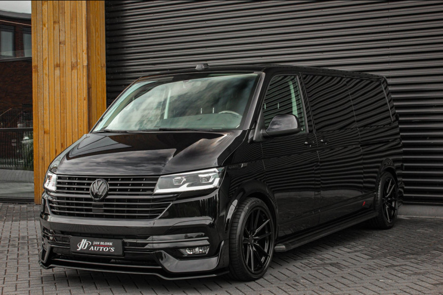 Volkswagen Transporter 2.0 TDI L2H1 150PK BULLI DC DUBBEL CABINE / LEIGHTONVANS BODYKIT / FULL OPTIONS / LEDER / FULL BLACK /APPLE