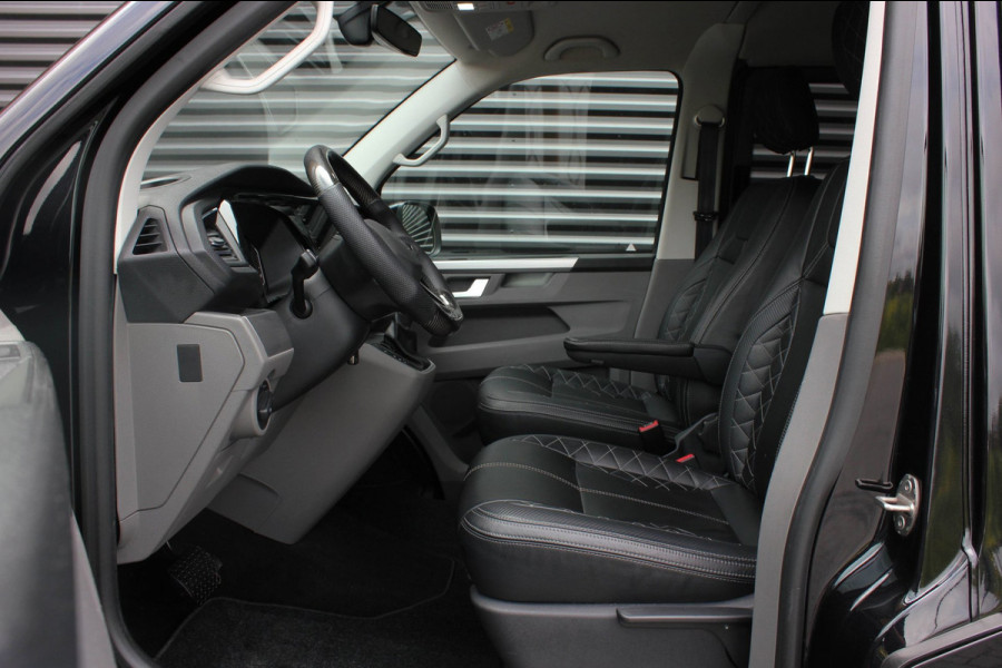 Volkswagen Transporter 2.0 TDI L2H1 150PK BULLI DC DUBBEL CABINE / LEIGHTONVANS BODYKIT / FULL OPTIONS / LEDER / FULL BLACK /APPLE