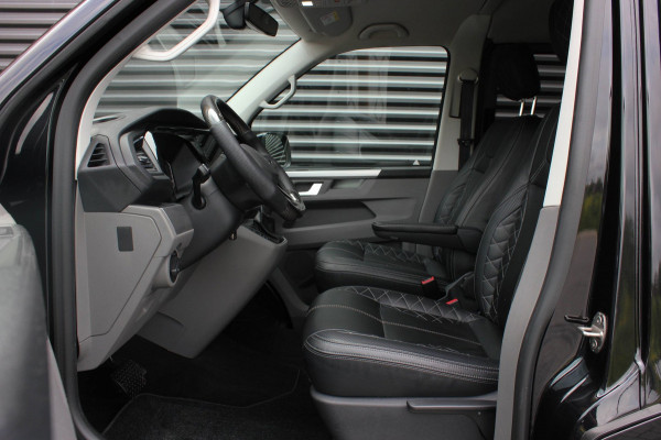 Volkswagen Transporter 2.0 TDI L2H1 150PK BULLI DC DUBBEL CABINE / LEIGHTONVANS BODYKIT / FULL OPTIONS / LEDER / FULL BLACK /APPLE