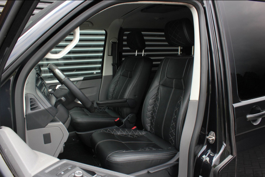 Volkswagen Transporter 2.0 TDI L2H1 150PK BULLI DC DUBBEL CABINE / LEIGHTONVANS BODYKIT / FULL OPTIONS / LEDER / FULL BLACK /APPLE