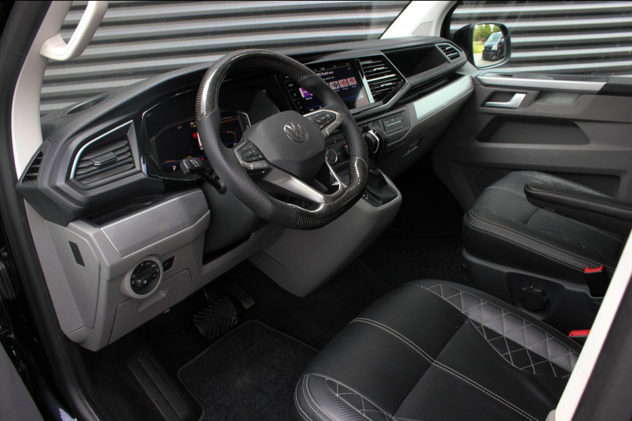 Volkswagen Transporter 2.0 TDI L2H1 150PK BULLI DC DUBBEL CABINE / LEIGHTONVANS BODYKIT / FULL OPTIONS / LEDER / FULL BLACK /APPLE