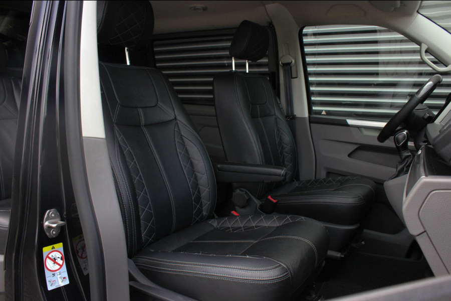 Volkswagen Transporter 2.0 TDI L2H1 150PK BULLI DC DUBBEL CABINE / LEIGHTONVANS BODYKIT / FULL OPTIONS / LEDER / FULL BLACK /APPLE