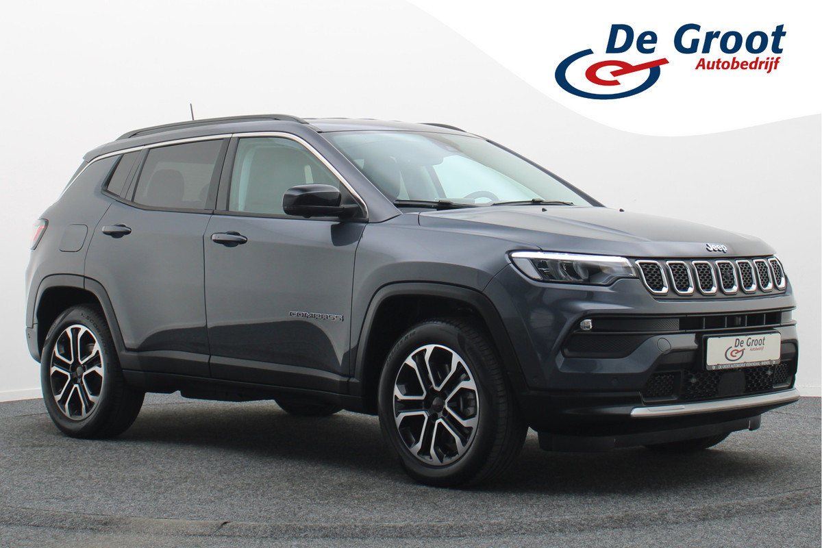 Jeep Compass 4xe 190 Plug-in Hybrid Electric Limited Business Leder/Stof, 360° Camera, Apple Carplay, ACC, Virtual Cockpit, DAB, 18''