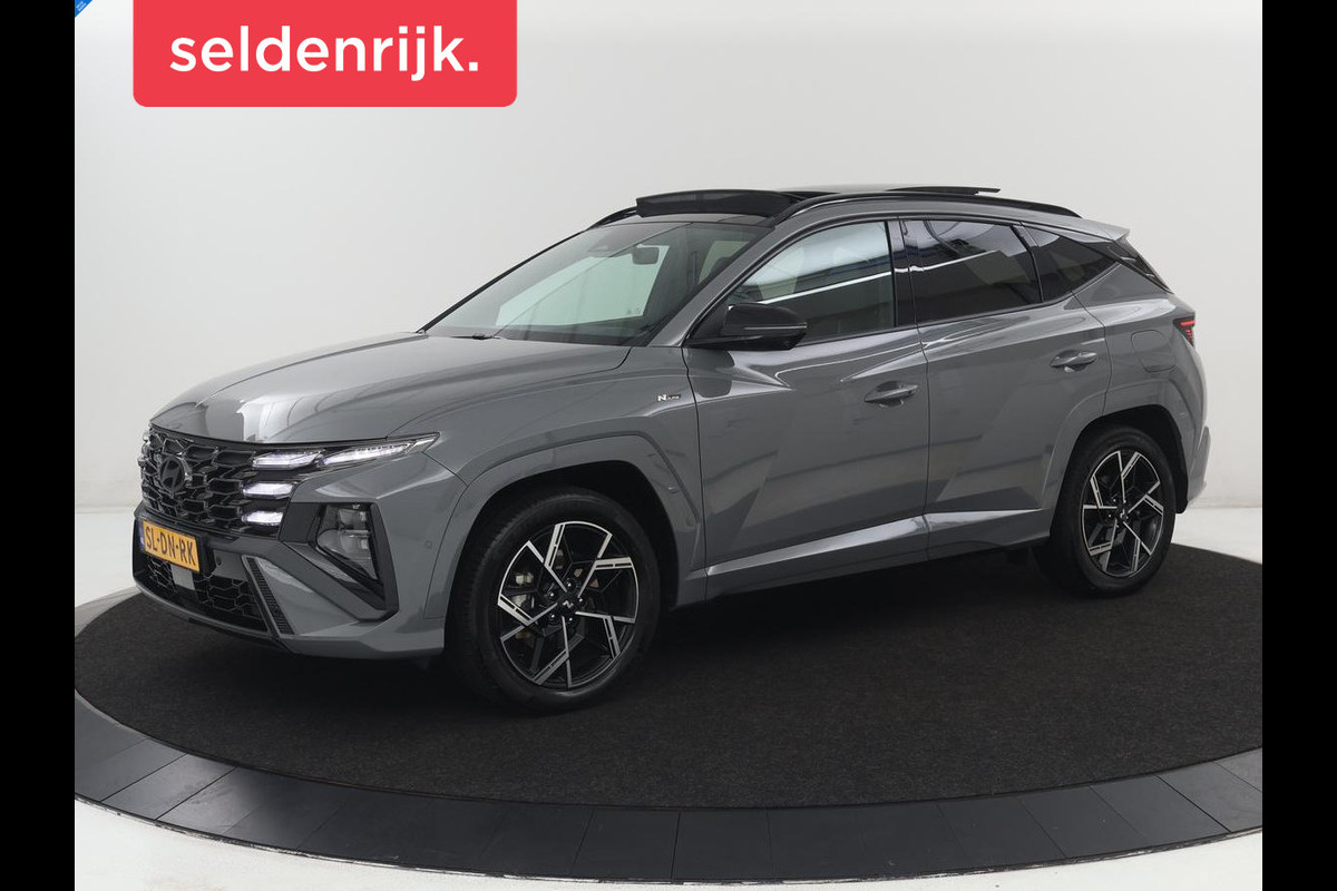 Hyundai Tucson 1.6 T-GDI HEV N Line Sky | Panoramadak | Trekhaak | Stoelventilatie | 360 Camera | Leder/Alcantara | Krell Audio | Adaptive cruise | Carplay | Keyless | Navigatie | Memory | Achterbankverwarming | Facelift