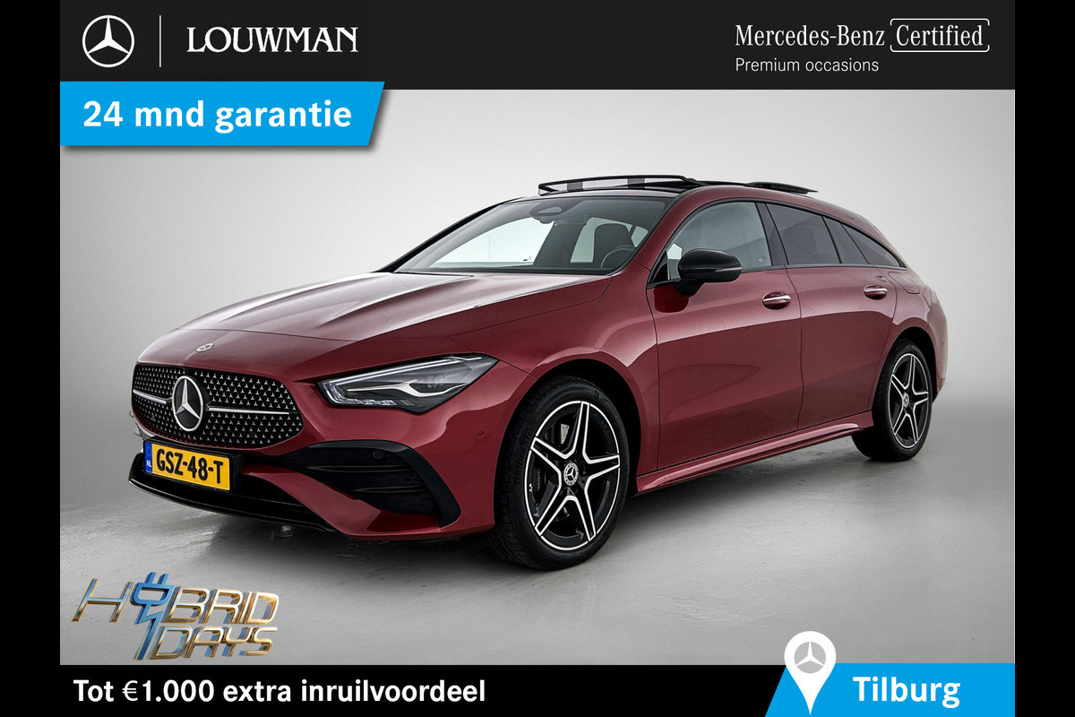 Mercedes-Benz CLA-Klasse Shooting Brake 250 e AMG-line Lichtmetalen velgen | Panoramadak | Wide screen | Navigatie | Parking support met camera | Inclusief 24 maanden MB Certified garantie voor Europa.