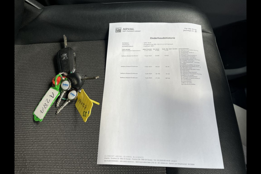 Peugeot Expert 2.0 BlueHDI 120pk L3 Premium 3p Lease €287 p/m, Imperiaal, Airco, Carplay, Camera, PDC, Cruise controle, Onderhoudshistorie aanwezig
