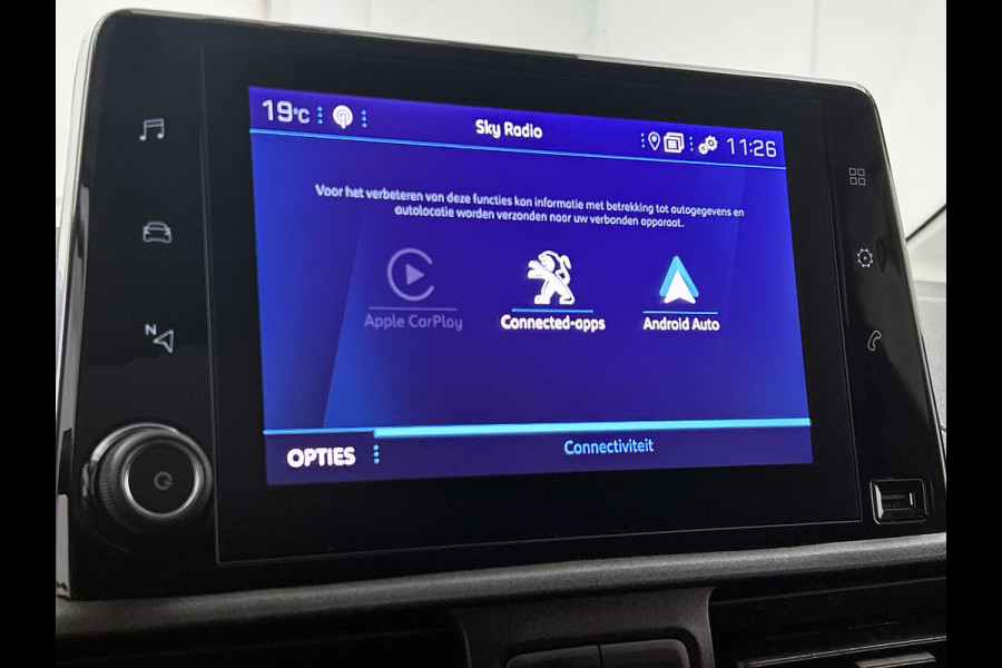 Peugeot Partner 1.2 Benzine 111PK Euro6 Premium / Airco / Navigatie / Cruise-ctr. / Schuifdeur + Raam / Radio multimedia / Apk 08-2027
