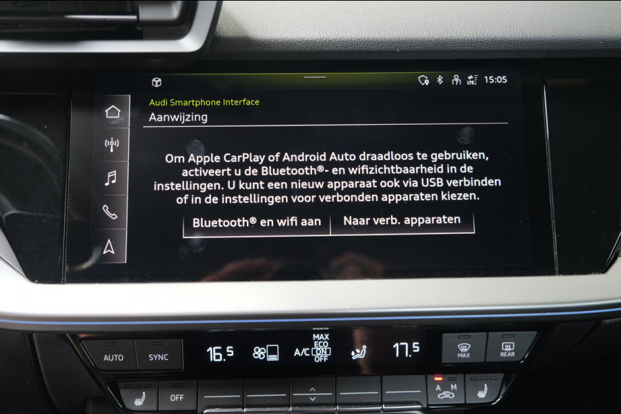Audi A3 Limousine 35 TFSI S-Edition - Automaat - Airco, Cruise, Carplay, Lederen bekleding, Virtual Display, Stoelverwarming.
