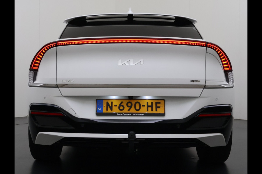 Kia Ev6 GT-Line 77.4 kWh SOH 95% Panoramadak V2L Warmtepomp Trekhaak Head-Up Display Meridian®-Surround Adap.Cruise Matrix Led 360°Camer Stoel+Stuurverwarming Stoel Massage+Ventilatie Elek.Stoelen+Memory Elek.Achterklep Privacy Glas Dealeronderhouden 1e Eigenaar Origineel Nederlandse Auto