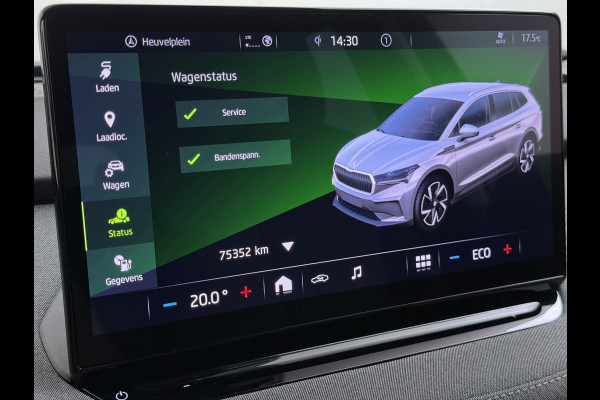 Škoda ENYAQ iV 60 SOH 94% Trekhaak Warmtepomp Navi Ecc Apple Carplay Android Auto Cruise Control Pdc Keyless Advanced Privacy Glas Led DAB Isofix Draadloze telefoonlader Rijstrooksensor 1.000KG Trekgewicht 1e Eigenaar Origineel Nederlandse Auto