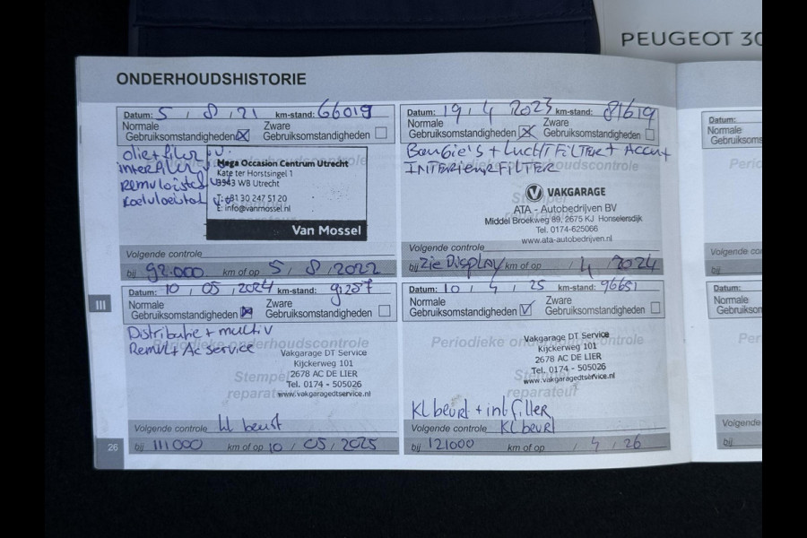 Peugeot 308 SW 1.2 PureTech Blue Lease Executive 2e Eigenaar|Navi|Clima|Cruise|Pano|Trekhaak|Carplay|PDC V+A|D-riem vv in2024|N.A.P|APK tot 04-2027