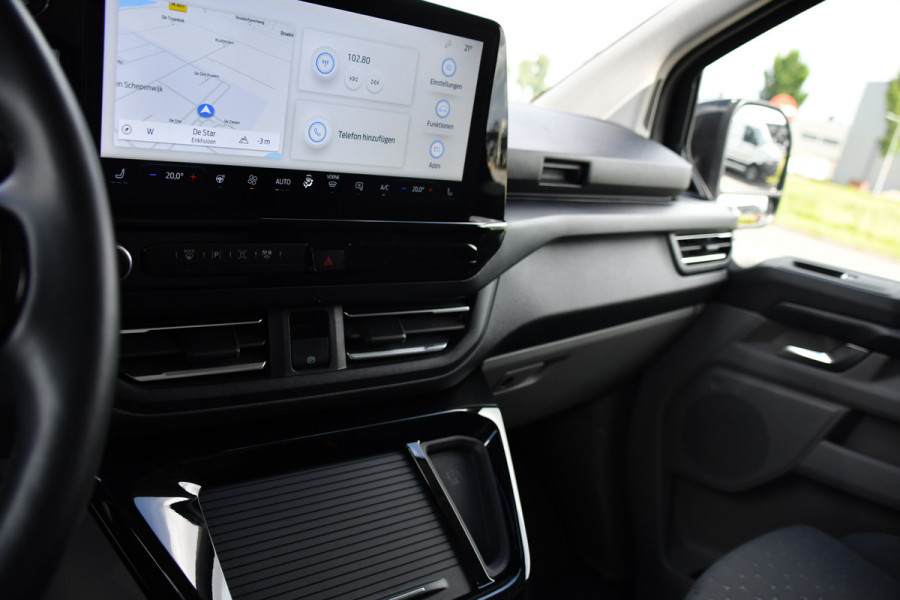 Ford Transit Custom 300 2.0 TDCI L2H1 Black Edition Full Options! Adaptieve Cruise, Virtual, Camera, LED, Carplay, 170pk, Trekhaak, Stuurverwarming, Automaat, Stoelverwarming, Uniek!
