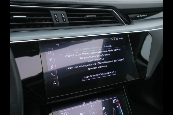 Audi e-tron 50 Quattro Advanced [ 3-Fase-11kW ] [ SOH-100% ] (INCL-BTW) *HEATPUMP | PANO | LEATHER | DIGI-COCKPIT | FULL-LED | MEMORY-PACK |  KEYLESS | NAVI-FULLMAP | TOWBAR | SHIFTPADDLES | COMFORTSEATS | 20"ALU*