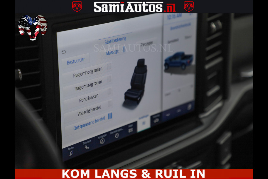 Ford USA F-150 PLATINUM | MASSAGE | PANO | GROOTSCHERM | COMFORT STOELEN | ADAPTIVE CRUISE | DC | DUBBELE CABINE | 5 PERSOONS | DC | DASH CAM | MASSAGE |