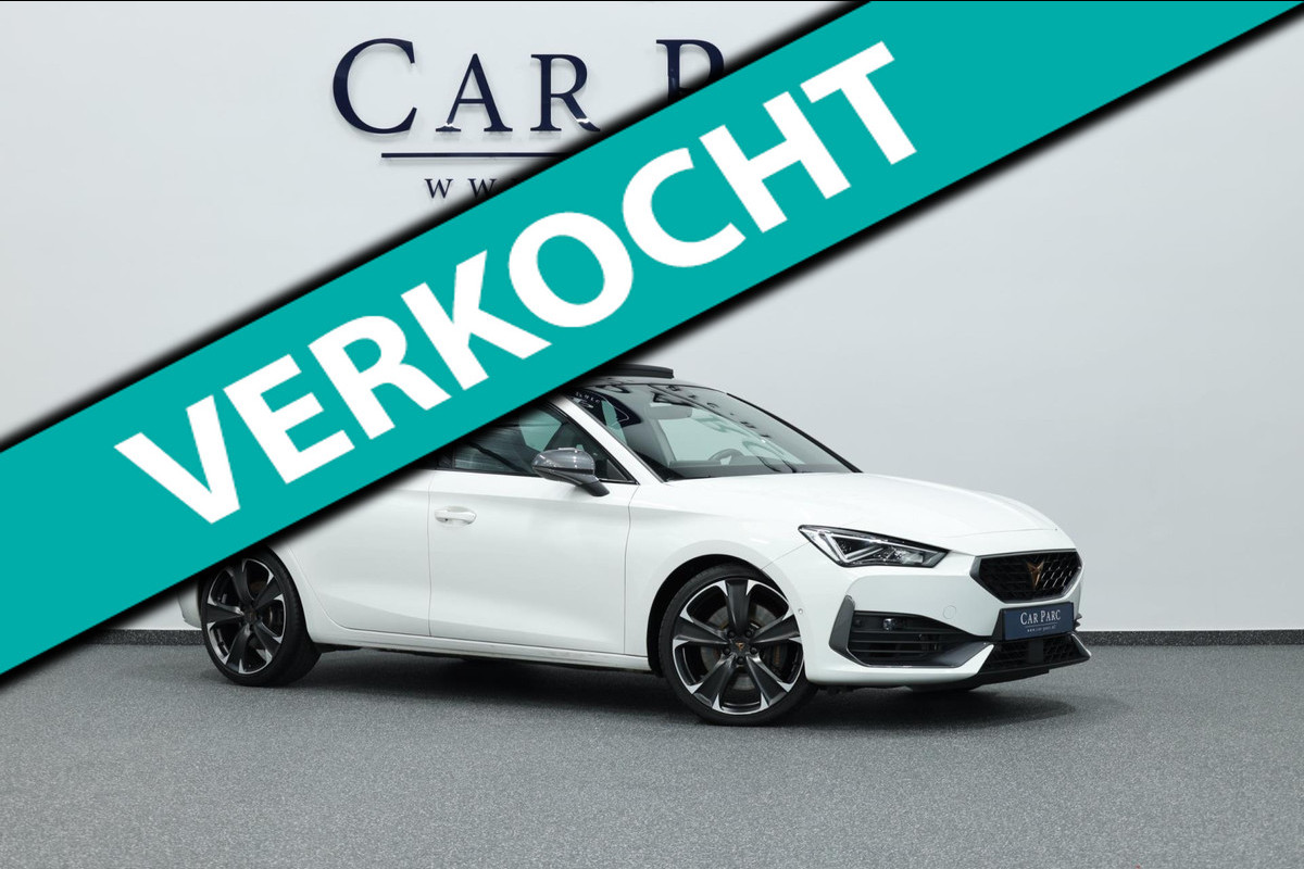 CUPRA Leon 2.0 TSI VZ 300+PK LED/VIRTUAL/SFEER/PANO/HALF LEER+S.VERWARMING/19"/CAM/ACC/ECC/12 MDN GARANTIE!