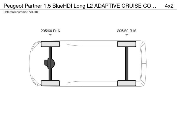 Peugeot Partner 1.5 BlueHDI Long L2 ADAPTIVE CRUISE CONTROL 3 ZITS AUTOMAAT AIRCO 2 x SCHUIFDEUR