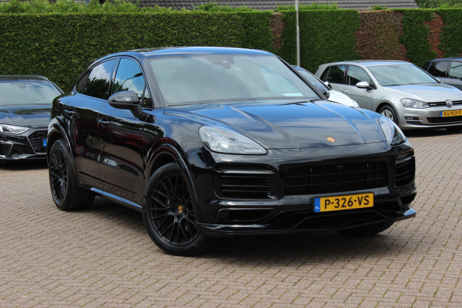 Porsche Cayenne Coupé 3.0 E-Hybrid Platinum Edition / TechArt / Panoramadak / 360Camera / Keyless / Sportdesign+Chrono / 21'' / Softclose / Adaptieve Stoelen / Stoelverwarming 4x / Dodehoek / DAB / Cruise Control