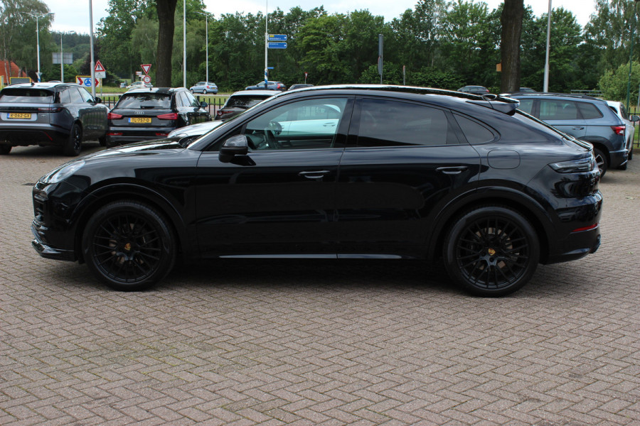 Porsche Cayenne Coupé 3.0 E-Hybrid Platinum Edition / TechArt / Panoramadak / 360Camera / Keyless / Sportdesign+Chrono / 21'' / Softclose / Adaptieve Stoelen / Stoelverwarming 4x / Dodehoek / DAB / Cruise Control