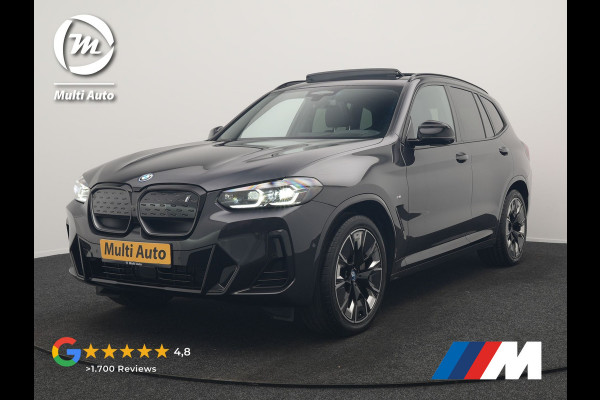 BMW iX3 M Sport 80 kWh 286pk Dealer O.H. | Panodak | Adaptive Cruise | Head Up | 360 Camera | Harman / Kardon | Lederen Sportstoelen Memory & Verwarmd | Keyless | Blis | Stuur Verwarmd | Sfeerverlichting | Apple Carplay | 20"L.M |
