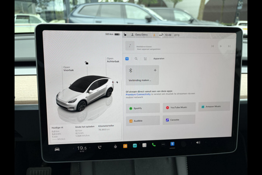 Tesla Model Y Long Range AWD 75 kWh SOH 92% | AFNEEMBARE TREKHAAK| ENHANCHED AUTOPILOT| RESTERENDE ALGEMENE FABRIEKSGARANTIE TESLA T/M 03-2028 OF 80.000KM| ACCU + AANDRIJFLIJN T/M 03-2032/ 192.000KM| RIJKLAAR GELEVERD