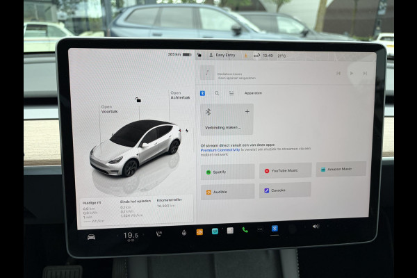 Tesla Model Y Long Range AWD 75 kWh SOH 92% | AFNEEMBARE TREKHAAK| ENHANCHED AUTOPILOT| RESTERENDE ALGEMENE FABRIEKSGARANTIE TESLA T/M 03-2028 OF 80.000KM| ACCU + AANDRIJFLIJN T/M 03-2032/ 192.000KM| RIJKLAAR GELEVERD