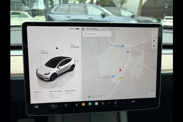 Tesla Model Y Long Range AWD 75 kWh SOH 92% | AFNEEMBARE TREKHAAK| ENHANCHED AUTOPILOT| RESTERENDE ALGEMENE FABRIEKSGARANTIE TESLA T/M 03-2028 OF 80.000KM| ACCU + AANDRIJFLIJN T/M 03-2032/ 192.000KM| RIJKLAAR GELEVERD