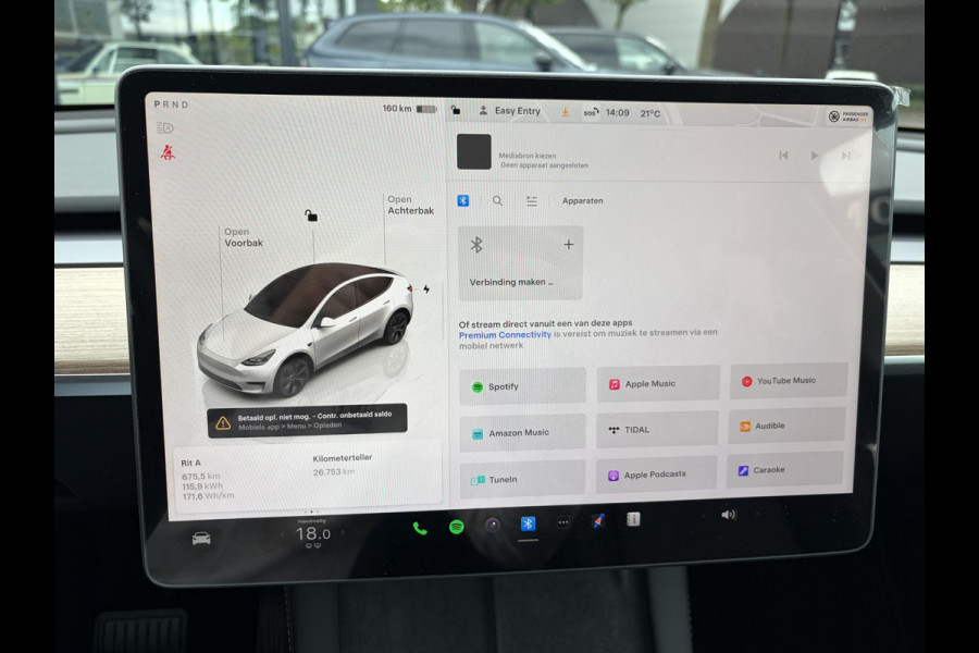 Tesla Y Long Range RWD 75 kWh SOH 97% |26.000KM! | AFNEEMBARE TREKHAAK| RESTERENDE ALGEMENE FABRIEKSGARANTIE TESLA T/M 02-2029 OF 80.000KM| ACCU + AANDRIJFLIJN T/M 02-2033/ 192.000KM| RIJKLAAR GELEVERD