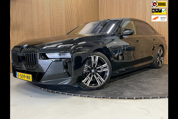 BMW i7 XDrive60 106 kWh|M-SPORT|96% SOH|BLACK EDITION|FULL OPTION|PANORAMA|STOEL+STUURVERW|360+3D+V+A CAMERA|NAP|NL-AUTO|INCL.BTW|