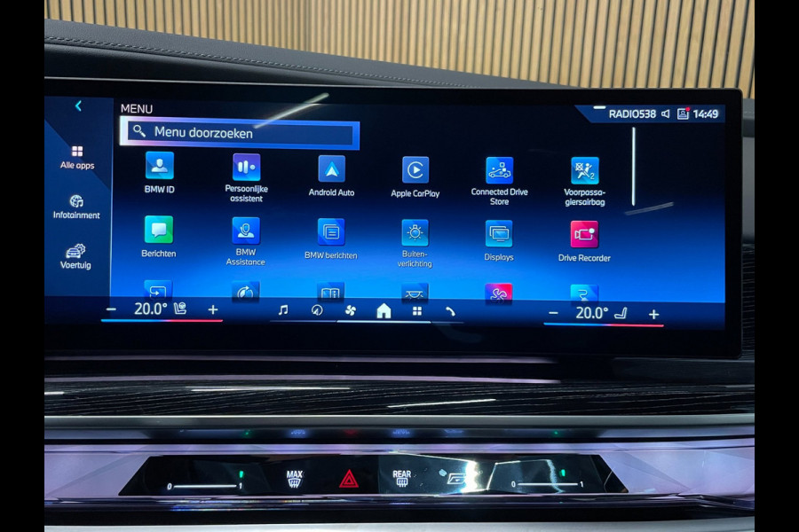 BMW i7 XDrive60 106 kWh|M-SPORT|96% SOH|BLACK EDITION|FULL OPTION|PANORAMA|STOEL+STUURVERW|360+3D+V+A CAMERA|NAP|NL-AUTO|INCL.BTW|