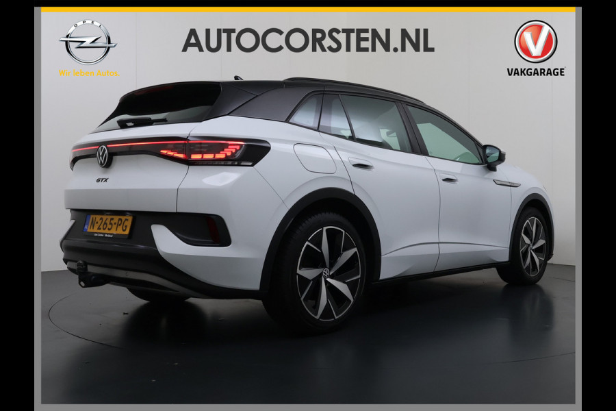 Volkswagen ID.4 GTX 4Motion 82kWh 300PK Trekhaak Ergo-Active Stoelen Elek.Verstelbaar+Memory Stoel+Stuurverwarming Adap.Cruise Navi Ecc Matrix led Apple Carplay Android Auto SOH 88% Top Sport Interieur Pakket Plus Lmv 20" 4WD AWD Keyless Advanced 1e Eigenaar Origineel Nederlandse Auto