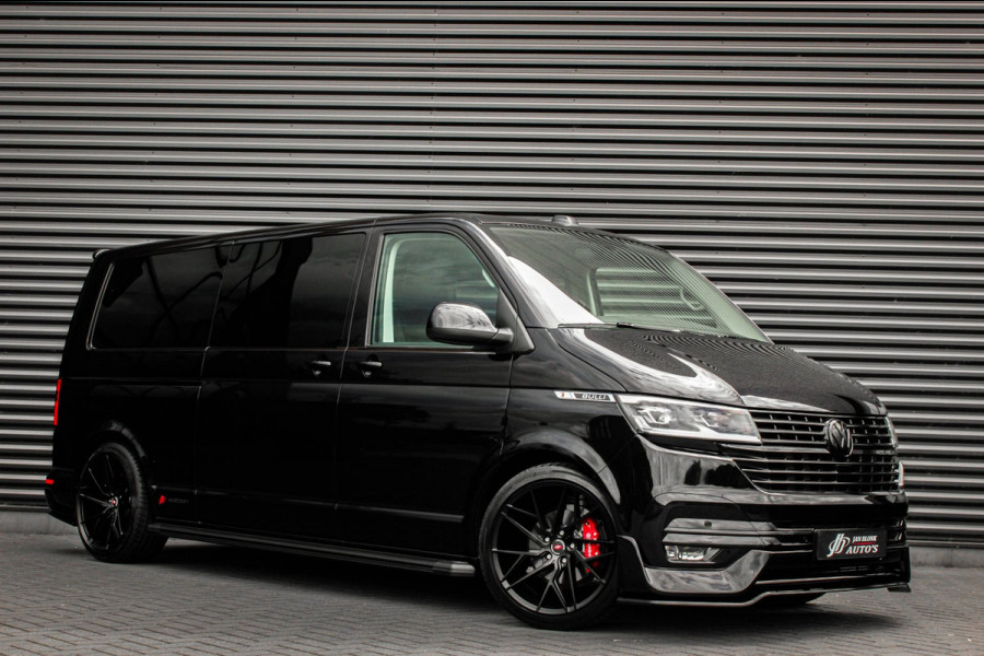 Volkswagen Transporter 2.0 TDI L2H1 150PK BULLI DC DUBBEL CABINE / LEIGHTONVANS BODYKIT / FULL OPTINS / LEDER / FULL BLACK / APPLE