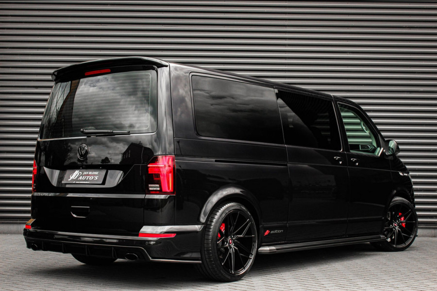Volkswagen Transporter 2.0 TDI L2H1 150PK BULLI DC DUBBEL CABINE / LEIGHTONVANS BODYKIT / FULL OPTINS / LEDER / FULL BLACK / APPLE