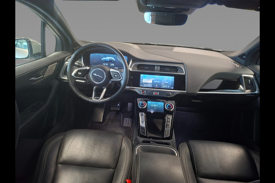 Jaguar I-PACE EV320 SE Business Pack 90 kWh / 3fase Laden / Trekhaak / Panoramadak / 360Camera / Leder / 20'' / Meridian / Keyless / Stuur+Stoelverwarming / Dodehoek / DAB / Cruise Control