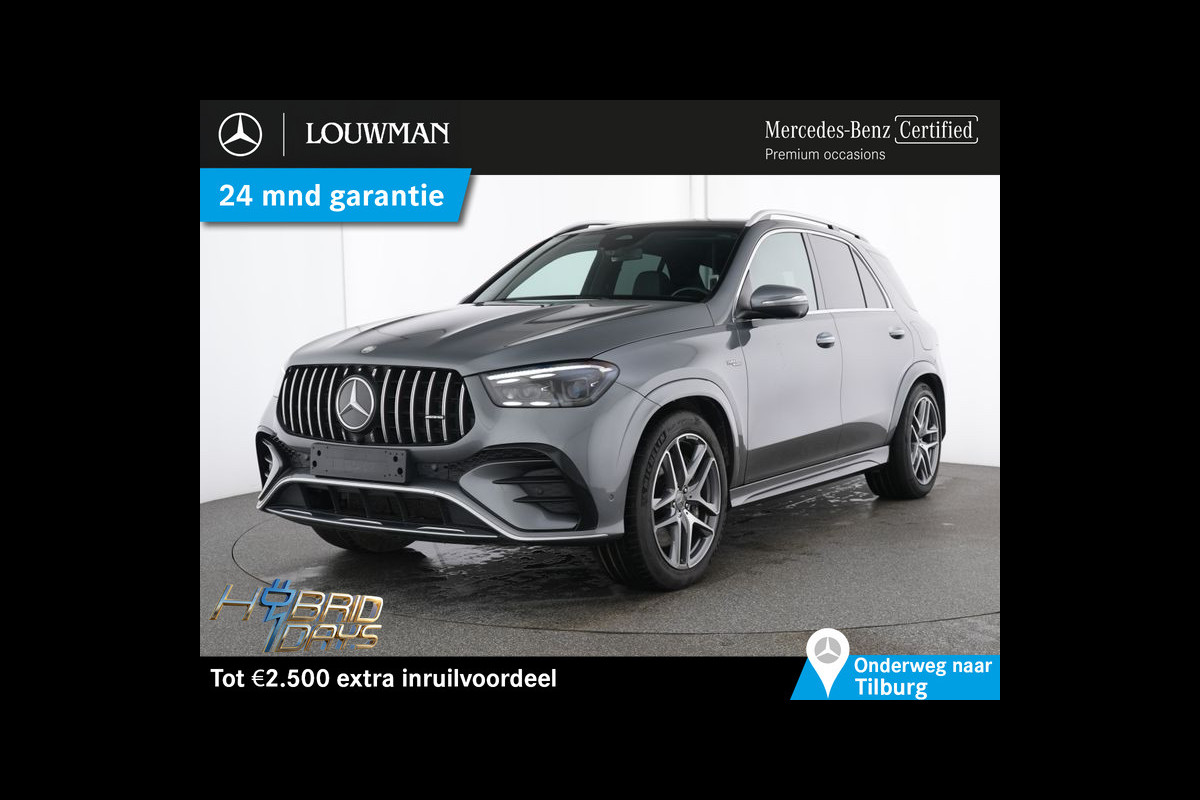 Mercedes-Benz GLE Mercedes-AMG 53 Hybrid 4MATIC+ Trekhaak | Distronic | Panorama Schuif-Kanteldak | Airmatic | Parkeerpakket met 360°-camera. Inclusief 24 maanden MB Certified garantie voor Europa.