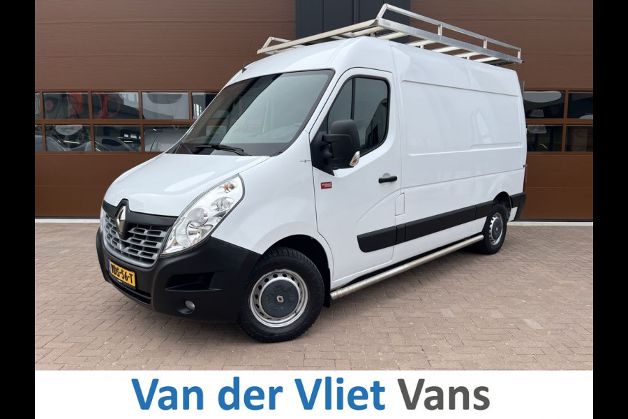 Renault Master T35 2.3 dCi L2H2 3p BPM Vrij! Lease €270 p/m, Imperiaal+Trap, Bedrijfswageninrichting, Navi, PDC, Airco, Trekhaak, Cruise controle, Onderhoudshistorie aanwezig