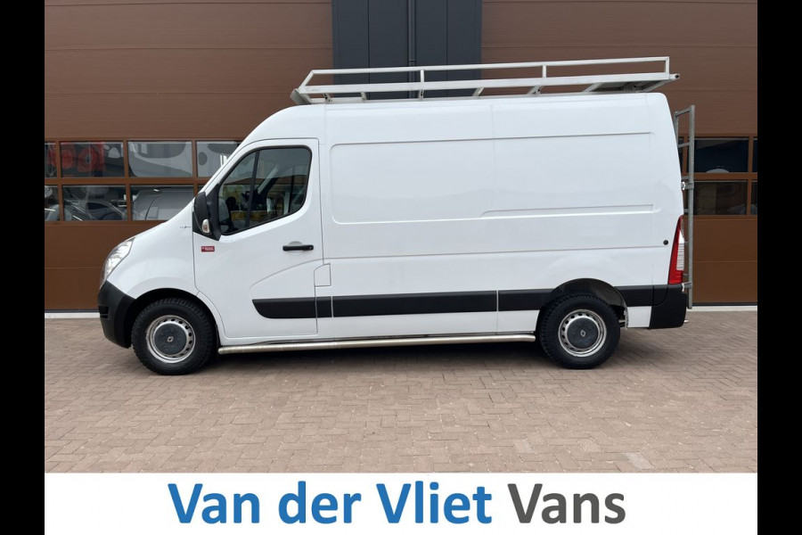 Renault Master T35 2.3 dCi L2H2 3p BPM Vrij! Lease €270 p/m, Imperiaal+Trap, Bedrijfswageninrichting, Navi, PDC, Airco, Trekhaak, Cruise controle, Onderhoudshistorie aanwezig