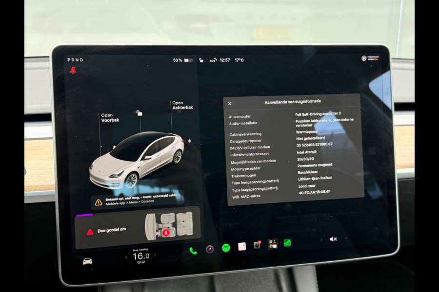Tesla Model 3 Standard RWD Plus 60 kWh LFP FACELIFT 93% SOH TREKHAAK AUTOPILOT