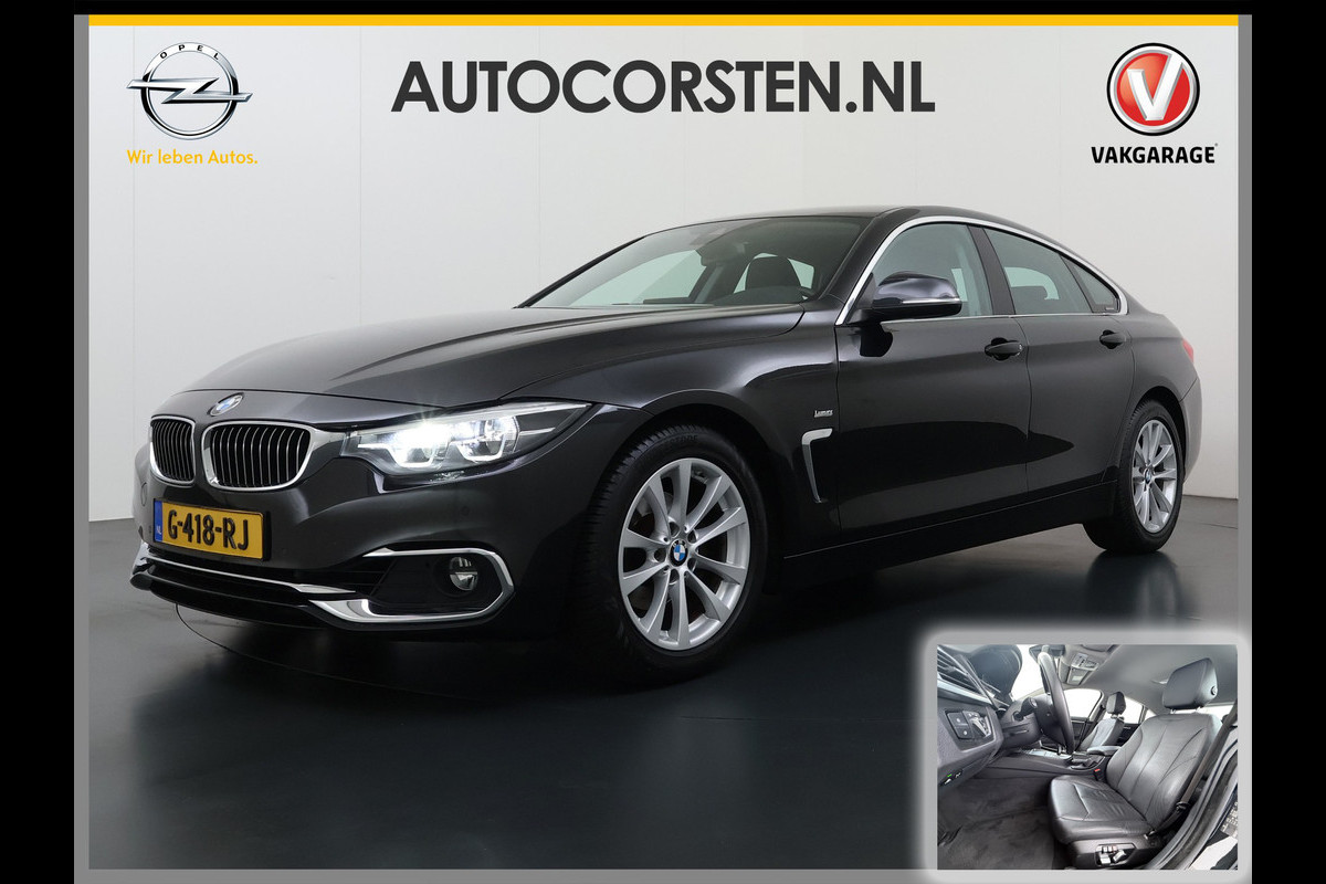 BMW 4 Serie Gran Coupé 420i 184PK Automaat Luxury High Executive Leder Navi-Pro Ecc Cruise Control Elek.Stoelen+Memory+Verwarmd Pdc Lmv Lane Assist USB Elek.Achterklep Led Regen-Lichtsensor