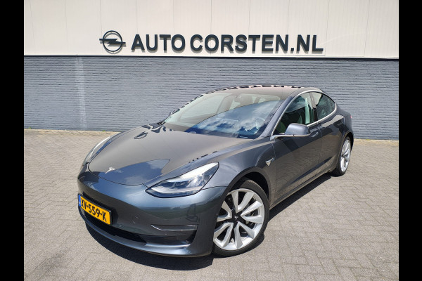 Tesla Model 3 Long Range AWD 75kWh 19"Lmv Autopilot Panoramadak Navi Ecc Camera's Adap.Cruise Leder Keyless Elek.Stoelen+Memory+Verwarmd Audiosysteem premium 4WD Spraakbediening Origineel Nederlandse Auto