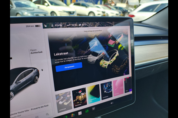 Tesla Model 3 Long Range AWD 75kWh 19"Lmv Autopilot Panoramadak Navi Ecc Camera's Adap.Cruise Leder Keyless Elek.Stoelen+Memory+Verwarmd Audiosysteem premium 4WD Spraakbediening Origineel Nederlandse Auto
