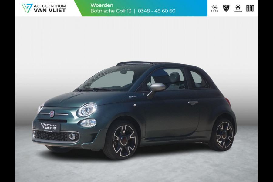 Fiat 500C 1.0 Hybrid Sport Clima | PDC | Apple Carplay | 16" | Mat Groen