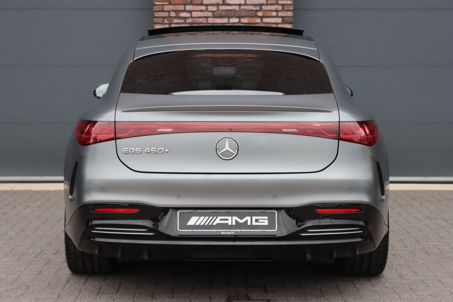 Mercedes-Benz EQS 450+ AMG Line Premium+ 108 kWh | SoH 98,58% | Luchtvering | Achterasbesturing | Distronic+ | Burmester | Stoelventilatie | Massage | Digital Light | Panoramadak | HUD | Verwarmd Stuurwiel |