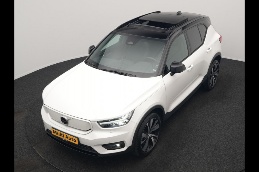 Volvo XC40 Pro Recharge Pure Electric 70kWh 232pk | Panodak | Adaptive Cruise | 360 Camera | Warmtepomp | Sportstoelen Memory & Verwarmd | Harman / Kardon | Google Assistent | 20"L.M | Stuur Verwarmd | Keyless | Blis | DAB |
