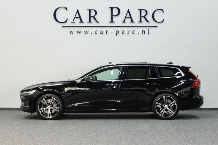 Volvo V60 2.0 T8 Twin Engine AWD R-Design BTW/LED/VIRTUAL/PANO/LEER+S.VERWARMING+MEMORY/KEYLES/CAM/HUD/LINE/ACC/12 MDN GARANTIE!