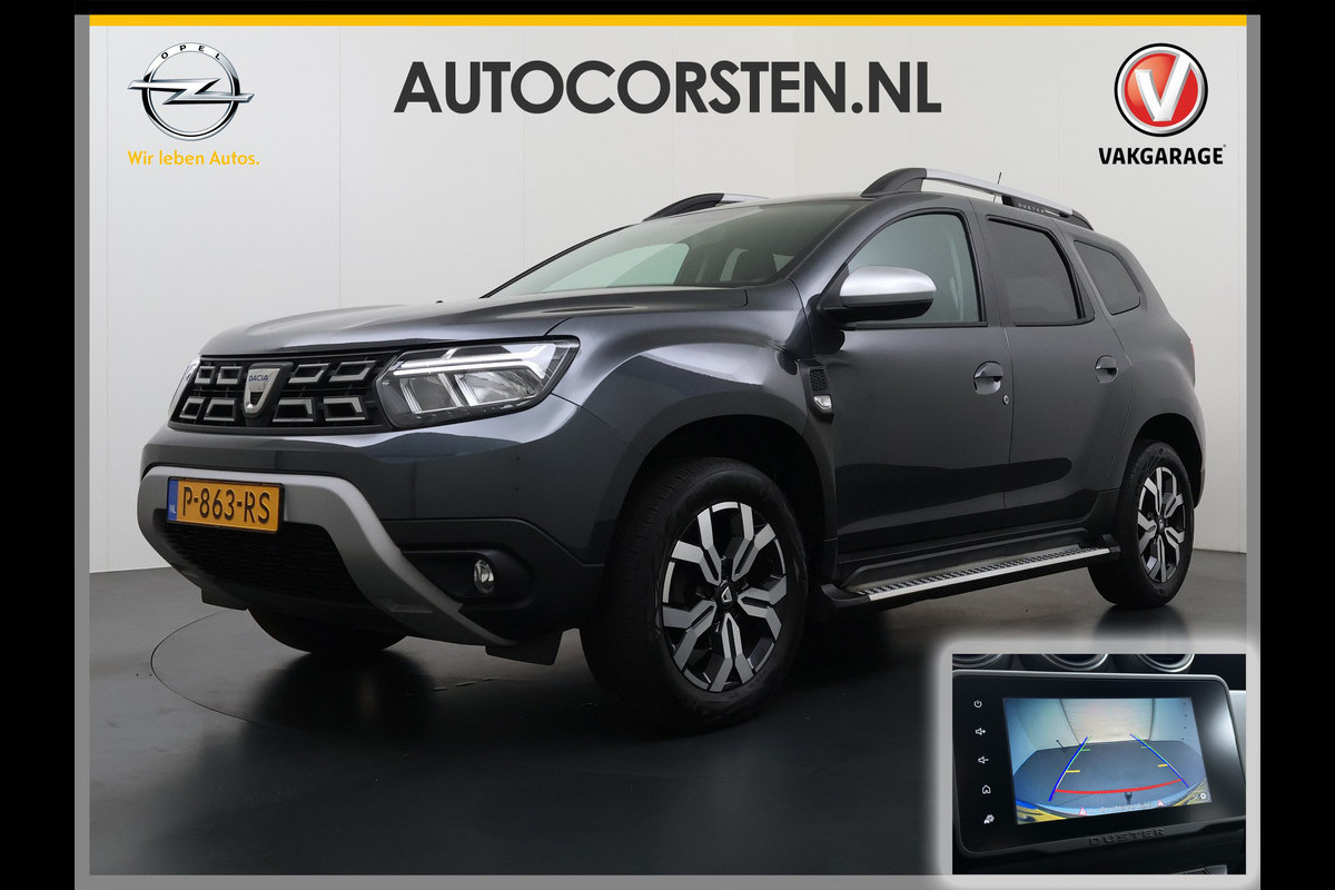 Dacia Duster 1.3TCe 131PK Prestige Trekhaak Navi Camera Apple Carplay Android Auto Ecc Bluetooth Cruise Control Pdc Dodehoek Signalering Isofix Privacy Glas Sidesteps Lmv ESP 1.500KG Trekgewicht Origineel Nederlandse Auto