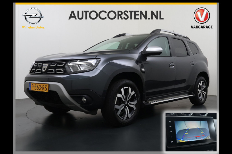 Dacia Duster 1.3TCe 131PK Prestige Trekhaak Navi Camera Apple Carplay Android Auto Ecc Bluetooth Cruise Control Pdc Dodehoek Signalering Isofix Privacy Glas Sidesteps Lmv ESP 1.500KG Trekgewicht Origineel Nederlandse Auto